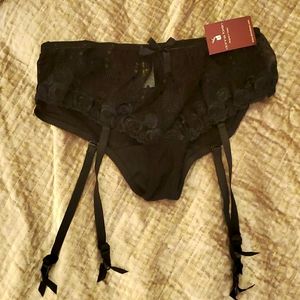 Donna Lauren Lace Black Panties Medium